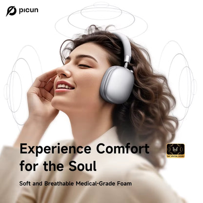 F5 ANC Wireless Bluetooth 5.3 Headphones Hi-Res Audio over Ear Headset 25Db Adaptive Noise Cancellation Earphones 50H